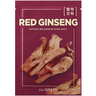 The Saem Natural Red Ginseng Mask Sheet (Maska w płachcie z czerwonym żeń-szeniem)