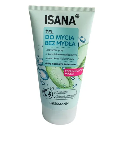 Isana Żel do mycia bez mydła z aloesem i kwasem hialuronowym