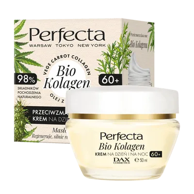 Perfecta Bio Kolagen, Przeciwzmarszczkowy krem na dzień i na noc 60+