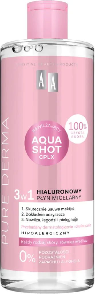 AA Pure Derma, 3w1 Hialuronowy płyn micelarny