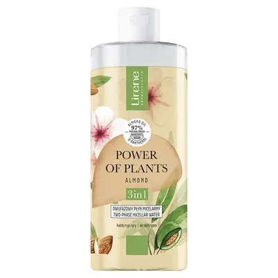 Lirene Dermoprogram Power of Plants, Dwufazowy płyn micelarny 3w1 `Almond`
