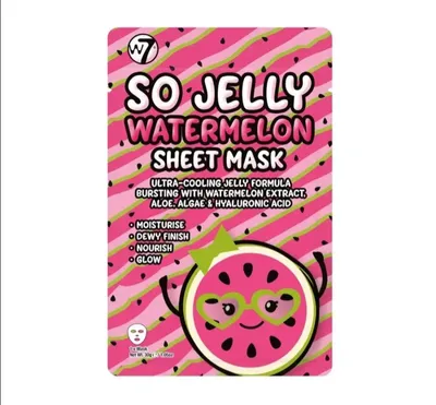W7 So Jelly, Watermelon Sheet Mask (Arbuzowa maseczka w płachcie)