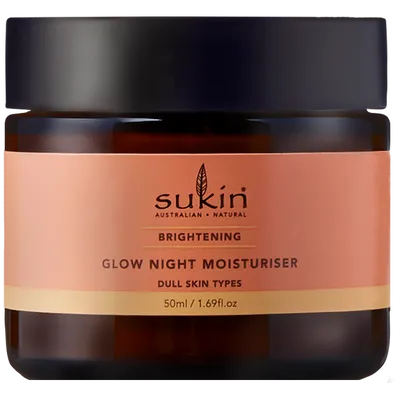 Sukin Brightening Glow Night Moisturiser (Nawilżający krem do twarzy na noc)