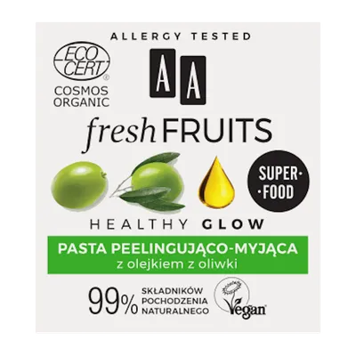AA Fresh Fruits, Pasta peelingująco-myjąca z olejkiem z oliwki