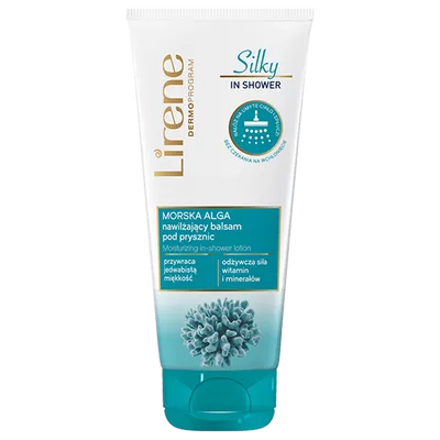 Lirene Dermoprogram Silky in Shower, Nawilżający balsam pod prysznic 'Morska alga'