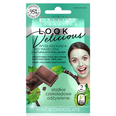 Eveline Cosmetics Look Delicious, Wygładzająca bio maseczka z naturalnym peelingiem
