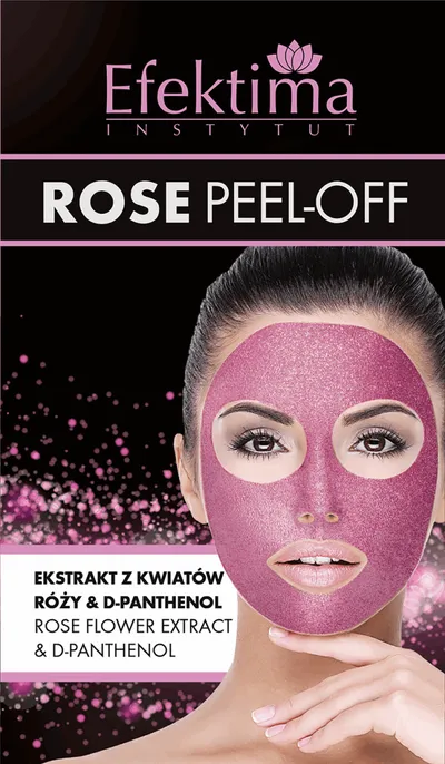 Efektima Rose Peel-off, Maska peel-off `Ekstrakt z kwiatów róży & D-panthenol`