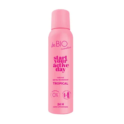 beBIO Start Your Active Day, Tropical, Natural Spray Deodorant (Naturalny dezodorant w sprayu)