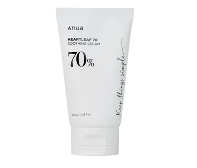 Anua Heartleaf, 70% Soothing Cream (Łagodzący krem do twarzy z pstrolistką)