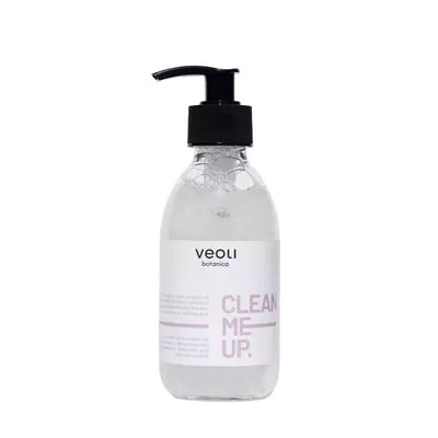 Veoli Botanica Clean Me Up, Oczyszczająco-odświeżający żel do mycia twarzy do skóry normalnej i mieszanej z ceramidami, kwasem hialuronowym i niacynamidem