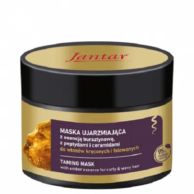 Jantar Maska ujarzmiająca z esencją bursztynową, peptydami i ceramidami i olejem makadamia
