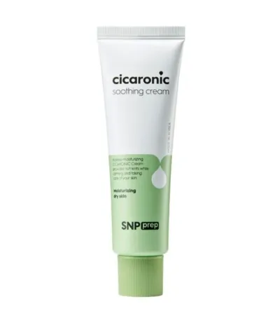 SNP PREP Cicaronic Soothing Cream (Łagodzący krem do twarzy z kwasem hialuronowym i wąkrotką azjatycką)