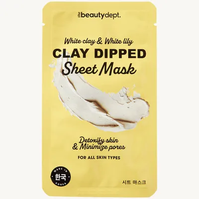 The Beauty Dept. White Clay & White Lily Clay Dipped Sheet Mask (Maska w płachcie)