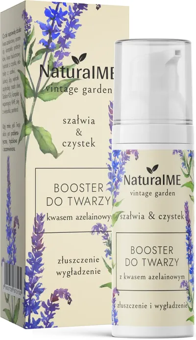 NaturalME Vintage Garden, Szałwia & Czystek, Booster do twarzy z kwasem azelainowym