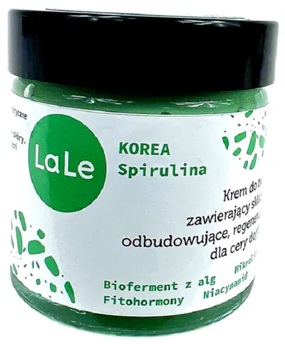 La-Le Korea, Krem do twarzy zawierający składniki odbudowujące, regenerujące dla cery dojrzałej `Spirulina`