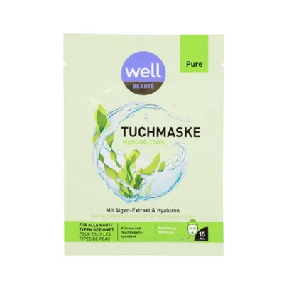Steinfels Swiss Well Beaute,  Algae Extract and Hyaluronic Acid Sheet Mask (Maseczka w płachcie z ekstraktem z alg i kwasem hialuronowym)