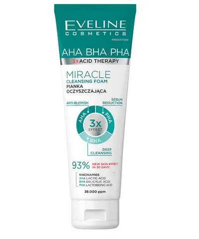 Eveline Cosmetics 3 x Acid Therapy, Pianka oczyszczająca