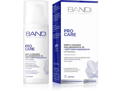 Bandi Professional, Pro Care, Krem z kwasem hialuronowym 7D i peptydem miedziowym