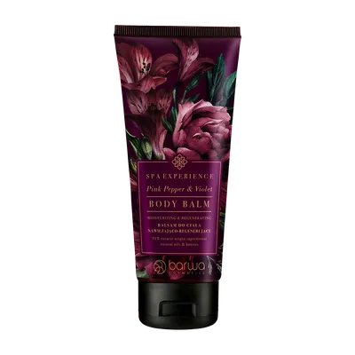 Barwa Spa Experience, Pink Pepper & Violet  Body Balm (Balsam do ciała nawilżająco-regenerujący)