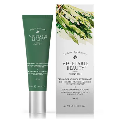 Vegetable Beauty Revitalizing Day Fluid Cream with Natural Asparagus Extract and Hyaluronic Acid (Rewitalizujący krem na dzień z ekstraktem ze szparagów i kwasem hialuronowym)