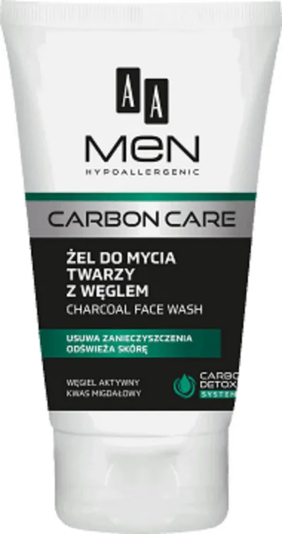 AA Men Carbon Care, Żel do mycia twarzy z węglem aktywnym