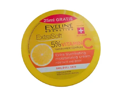 Eveline Cosmetics Extra Soft, 5% Vitamin C Niacinamide Complex Extra Illuminating Moisturizing Cream (Ekstra rozświetlający krem nawilżający z witaminą C i niacynamidem)