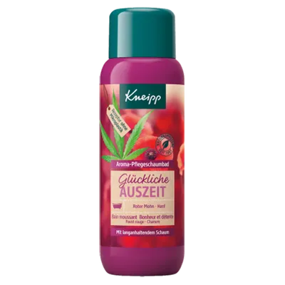 Kneipp Schaumbad Glückliche Auszeit (Relaksujący płyn z czerwonym makiem i konopiami)