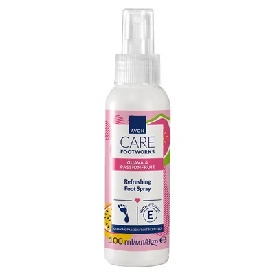 Avon Care, Footworks, Guava & Passionfruit, Refreshing Foot Spray (Guawa i Marakuja, Odświeżający spray do stóp)