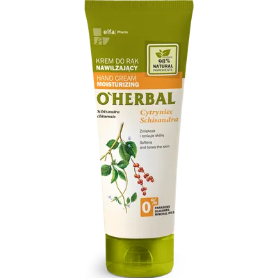 O'Herbal Nawilżający krem do rąk z ekstraktem z cytryńca chińskiego