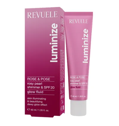Revuele Luminize, Rose & Pose  Glow Fluid (Rozświetlający fluid do twarzy i ciała)