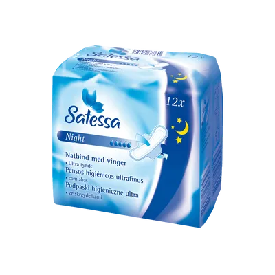 Satessa Night, Podpaski higieniczne ultra ze skrzydełkami na noc
