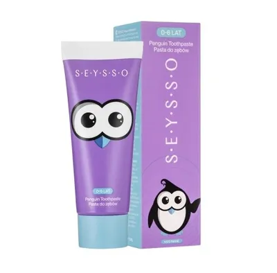 SEYSSO Penguin Toothpaste, Pasta do zębów dla dzieci o smaku czerwonych owoców 0-6 lat