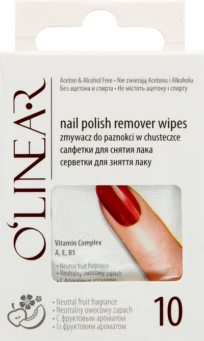 O'linear Nail Polish Remover Wipes (Zmywacz do paznokci w chusteczce)