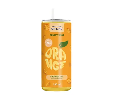 On Line Fruity Shot, Orange, Shower Gel (Pomarańcza, Żel pod Prysznic)