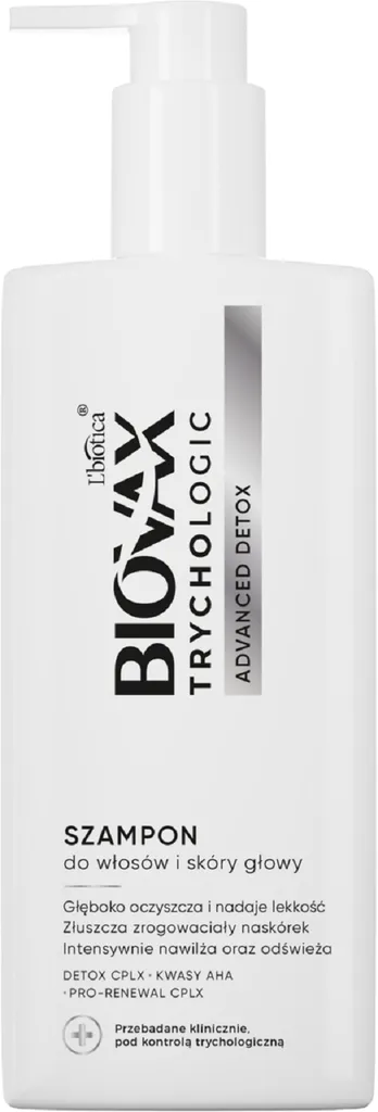 L'biotica Biovax Trychologic, Advanced Detox, Szampon do włosów i skóry głowy