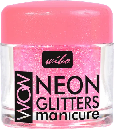 Wibo Wow Neon Glitters Manicure, Sypki brokat do zdobienia paznokci