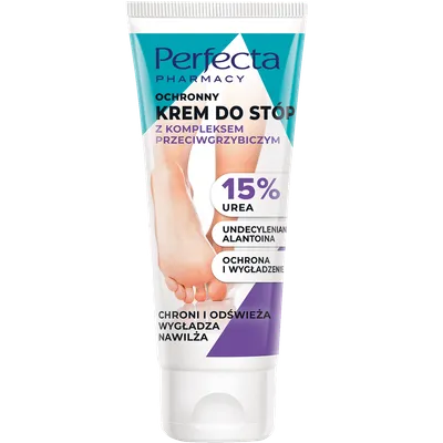 Perfecta Pharmacy, Ochronny krem do stóp z kompleksem przeciwgrzybicznym 15% urea