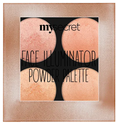 My Secret Face Illuminator Powder Palette (Paleta czterech wypiekanych rozświetlaczy)