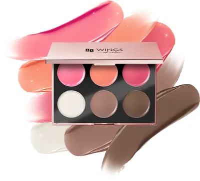 AA Wings of Color Star Secrets, by Magda Pieczonka, Creamy Face Palette (Kremowa paleta do konturowania twarzy)