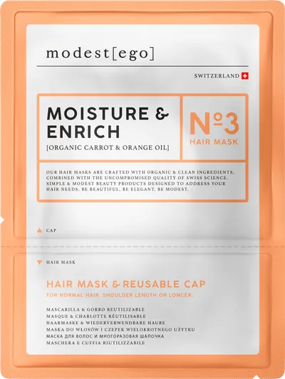 Modest [Ego] Haarmaske Moisture & Enrich No 3 (Nawilżająca maska do włosów normalnych z marchewką i skórką pomarańczy)
