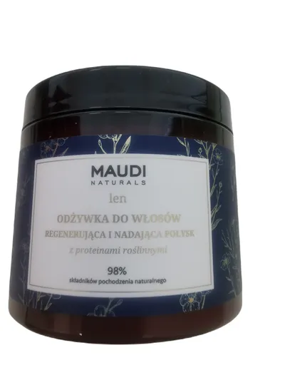 Maudi Naturals Len, Odżywka do włosów Regenerujący i nadająca połysk