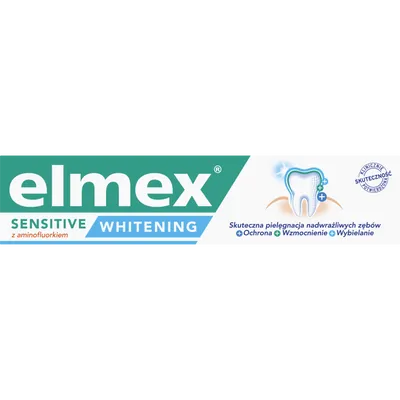 Elmex Sensitive Whitening, Pasta do zębów wybielająca z aminofluorkiem