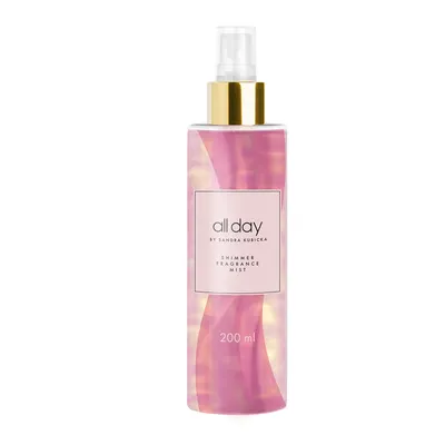 by Sandra Kubicka All Day, Shimmer Fragrance Mist (Rozświetlająca mgiełka zapachowa z drobinkami)