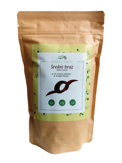 Ziółka z Sojatu Średni Brąz, Naturalna farba ziołowa henna z indygo