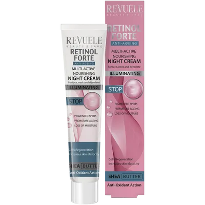 Revuele Beauty & Care, Retinol Forte, Anti-ageing Multi-active Nourishing Night Cream (Multiaktywny krem do twarzy z retinolem na noc)