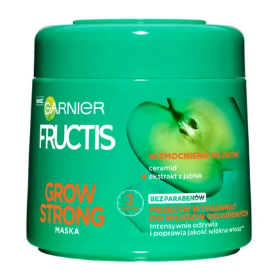 Garnier Fructis, Grow Strong, Maska wzmacniająca do włosów osłabionych