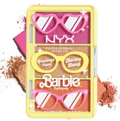 NYX Professional Makeup Barbie Collection, On The Go Cheek Palette (Paleta róży i rozświetlacza)