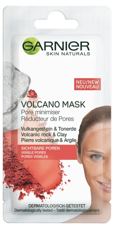 Garnier Skin Active, Pore Minimiser, Volcanic Mask (Zmniejszająca pory maseczka ze skałą wulkaniczną)