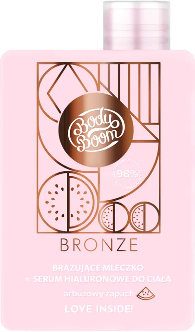 BodyBoom Bronze, Brązujące mleczko + serum hialuronowe do ciała