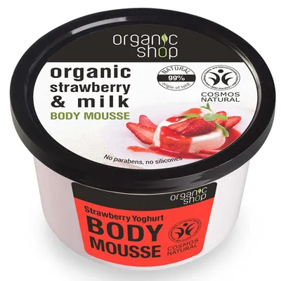 Organic Shop Strawberry & Milk, Body Mousse (Mus do ciała 'Truskawkowy jogurt')